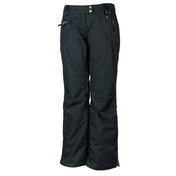 Obermeyer Women's 8 Delia Snow Pants Charcoal Dark Gray Snowboard Skiing Winter - Picture 1 of 16